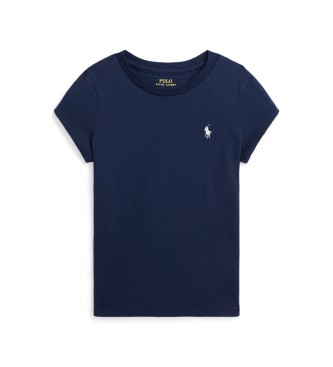 Polo Ralph Lauren Para Menina. 312833549067 T-Shirt De AlgodãO Azul-Marinho (5AñOs=109/116Cm), Casual, Manga Curta, Moda Infantil-image