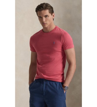 Polo Ralph Lauren para hombre. 710671438515 Camiseta de punto Custom Slim Fit rojo (M), Casual, Algodón, Manga corta