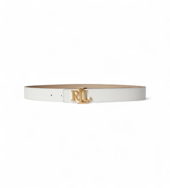 Lauren Ralph Lauren para mujer. 412908984008 Cinturón reversible de piel con logotipo beige (S), Casual 2