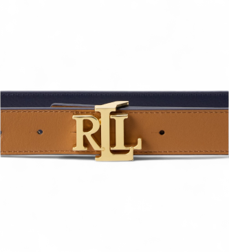 Lauren Ralph Lauren para mujer. 412908984009 Cinturón reversible de piel con logotipo marrón (L), Casual 3