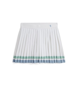 Polo Ralph Lauren para niña. 313A11767001 Falda pantalón de rayas con pinzas blanco (10/12años=150/161cm), Casual, Poliéster, moda infantil