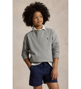 Polo Ralph Lauren para niño. 323772102003 Jersey Fleece gris (10/12años=140/149cm), Casual, Algodón, moda infantil
