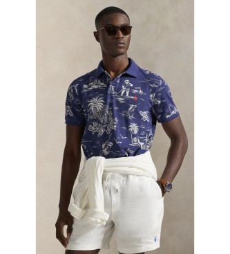 Polo Ralph Lauren Homem Marinho Para 710B13971001 Pólo Em Piqué Com Urso Pólo Personalizado Slim Navy (M), Casual, Algodão, Manga Curta,