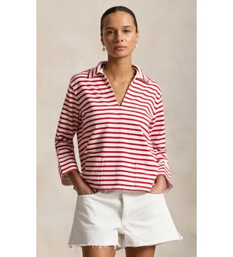 Polo Ralph Lauren para mujer. 211A12733002 Polo Striped rojo (L), Casual, Algodón, Manga larga