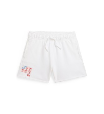 Polo Ralph Lauren Menina Branco Para 312A11747001 Calções Bainha Crua (5Años=109/116Cm), Casual, Algodão, Moda Infantil