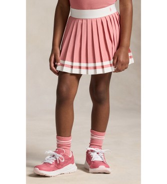 Polo Ralph Lauren para niña. 312A11767002 Falda pantalón de rayas con pinzas rosa (6X= 134/137cm), Casual, Poliéster, moda infantil