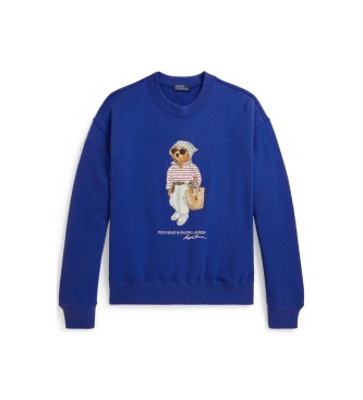 Polo Ralph Lauren para mujer. 211A12730001 Sudadera Polo Bear Lightweight azul (S), Casual, Algodón