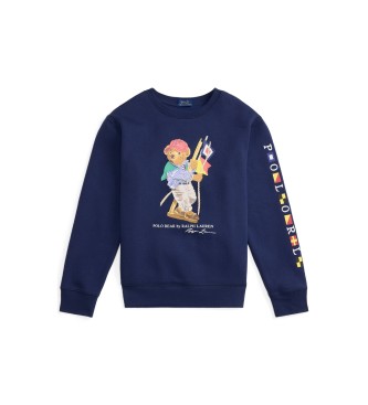 Polo Ralph Lauren unisex para niños. 323A12429001 Sudadera Polo Bear marino (10/12años=150/161cm), Casual, Algodón, moda infantil