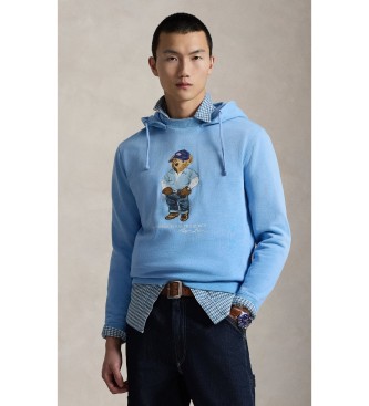 Polo Ralph Lauren para hombre. 710B14619001 Sudadera de felpa con Polo Bear azul (XXL), Casual, Algodón