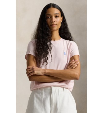 Polo Ralph Lauren para mujer. 211B14605014 Camiseta Classic Fit rosa (S), Casual, Algodón, Manga corta