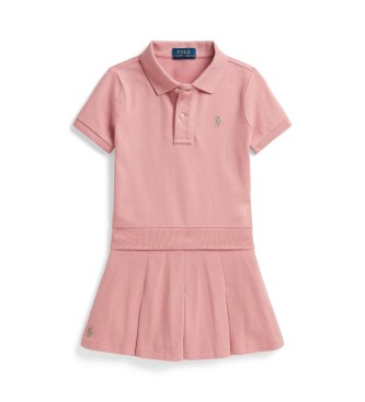 Polo Ralph Lauren för flickor. 312B19943002 Boxy Fit polotröja och kjol och byxor i rosa piké (6años= 117/123cm), Casual, Bomull, Kort ärm,