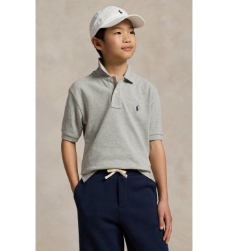 Polo Ralph Lauren para niño. 323603252002 Polo de malla de algodón gris (10/12años=140/149cm), Casual, Manga corta, moda infantil