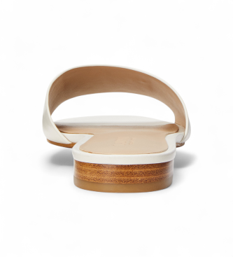 Lauren Ralph Lauren para mujer. 802959143009 Sandalias de Piel Napa Everley blanco 3