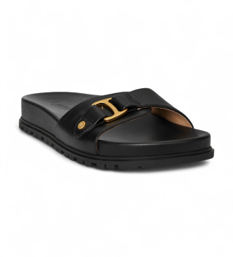 Lauren Ralph Lauren para mujer. 802982883002 Sandalias de Piel tipo chancla Tasha negro 2