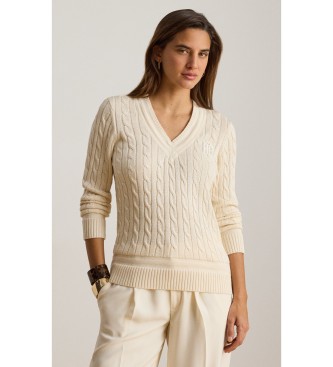 Para mujer. 200888795011 Jersey de críquet en punto de ochos (XS), Casual, Algodón, Manga larga
