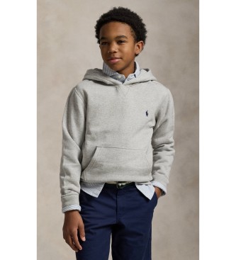 Polo Ralph Lauren para niño. 323749954017 Sudadera con capucha de polar gris (14años=150/155cm), Casual, Algodón, moda infantil