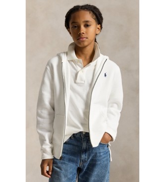 Polo Ralph Lauren para niño. 323799360501 Sudadera con capucha y cremallera blanco (8años=136/138cm), Casual, Algodón, moda infantil