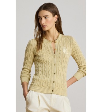 Para mujer. 200P14040501 Cárdigan de algodón en punto de ochos (XS), Casual, Manga larga