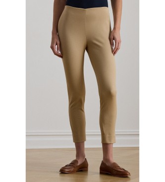 Lauren Ralph Lauren Pantalón de sarga de algodón y elástico beige (UNICA)