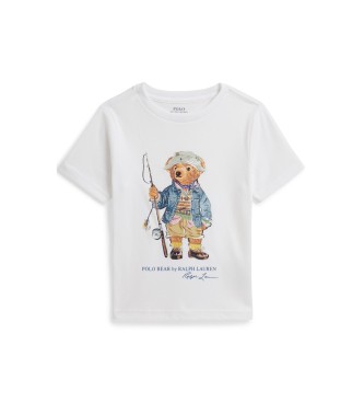 Polo Ralph Lauren för pojkar. 322B18890003 Polo Bear T-shirt vit (5años= 117/123cm), Casual, Bomull, Kort ärm, barnmode
