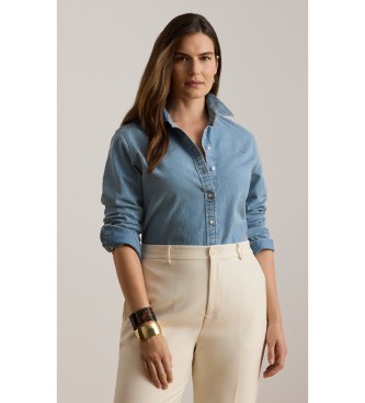 Para mujer. 200P14149001 Camisa de denim Classic Fit (XS), Casual, Algodón, Manga larga