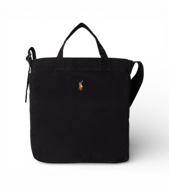 Polo Ralph Lauren para hombre. 405967606003 Bolso tote shopper de loneta negro (OSFA), Casual, Algodón