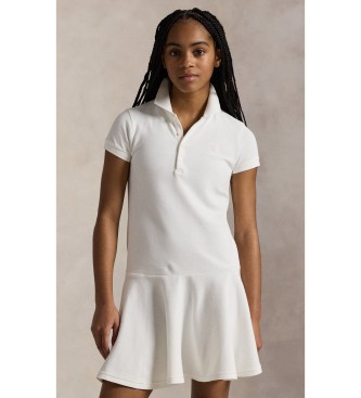 Polo Ralph Lauren para niña. 313624740003 Vestido cuello polo blanco (10/12años=140/149cm), Casual, Algodón, moda infantil