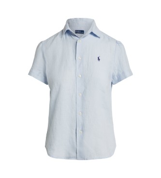 Polo Ralph Lauren para mujer. 211973366504 Camisa Woven Sport azul (S), Casual, Algodón, Manga corta