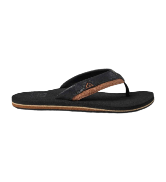 Reef Per Uomo. CI6557 Sandali Cushion Dawn In Pelle Neri (40), Nero, Basso, Nessuno, Casual