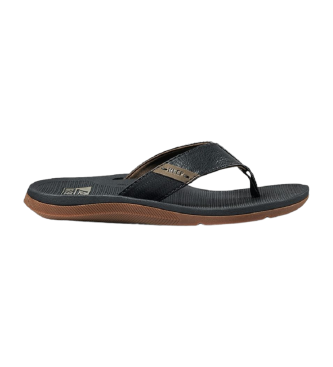 Reef Per Uomo. CI4650 Sandali Santa Ana In Pelle Nera (40), Nero, Basso, Nessuno, Casual