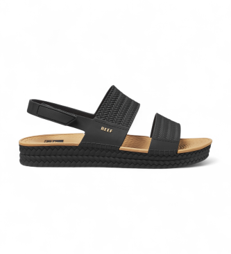 Reef para mujer. CI8573 Sandalias Water Vista negro (36), Plástico, 1 a 3cm, Velcro, Casual
