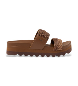 Reef para mujer. CJ8724 Sandalias Cushion Vista Hi arena (37.5), Marrón, 3 a 5cm, Ninguno, Casual, Beachwear