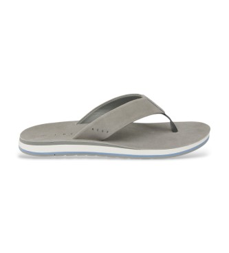 Reef para hombre. CJ6244 Sandalias de Piel Ojai Classic gris (42), Plano, Ante, Ninguno, Casual