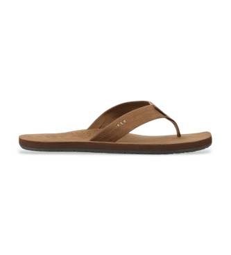 Reef para hombre. CJ1921 Sandalias de Piel Draftsmen marrón (8 US = 40), Plano, Ninguno, Casual