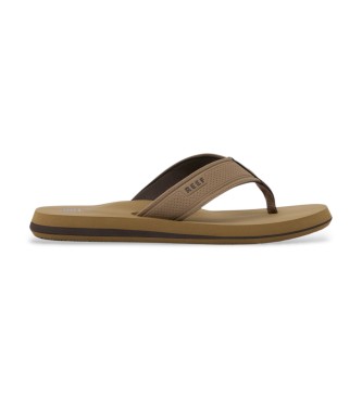 Reef para hombre. CJ9073 Chanclas The Layback marrón (47), Plano, Ninguno, Beachwear