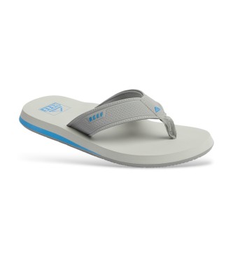 Reef para hombre. CJ6597 Chanclas The Layback gris (42), Plano, Ninguno, Beachwear