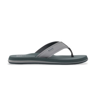 Reef para hombre. CJ9072 Chanclas The Layback gris (42), Plano, Ninguno, Beachwear