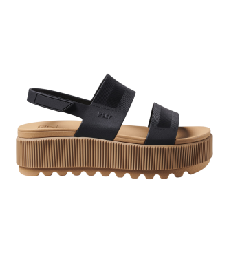 Reef för kvinnor. CJ4386 Vatten Vista Högre Sandaler svart (42.5), 5 till 8 cm, Kardborreband, Casual