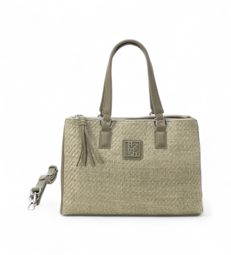 Refresh para mujer. 18328603-AQUA Bolso 183286 verde (OSFA), Casual, Rafia