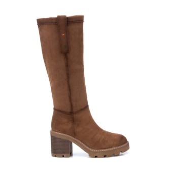 Refresh Für Damen. 17212302-Camel Stiefel 172123 Braun (39), 5 Bis 8 Cm, Reißverschluss, Lässig