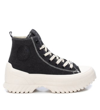 Refresh para mujer. 17080302-NEGRO Zapatillas 170803 Negro (39), Tela, 3 a 5cm, Cordones, Cremallera, Casual, Refresh outlet 2024.