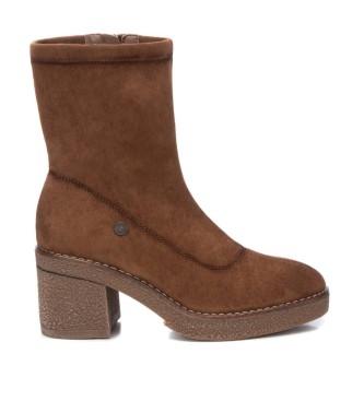 Refresh para mujer. 17201501-CAMEL Botines 172015 marrón (38), 5 a 8cm, Cremallera, Casual