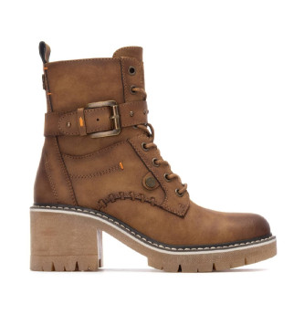 Refresh para mujer. 17290901-CAMEL Botines 172909 marrón (38), 3 a 5cm, Cremallera, Casual