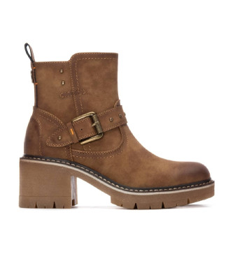 Refresh para mujer. 17291001-CAMEL Botines 172910 marrón (38), 5 a 8cm, Cremallera, Casual