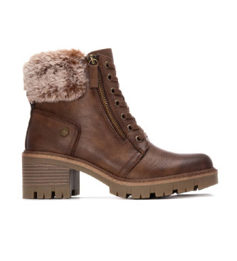 Refresh para mujer. 17291102-CAMEL Botines 172911 marrón (36), 3 a 5cm, Cremallera, Casual