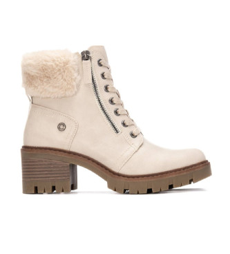 Refresh para mujer. 17291103-BEIGE Botines 172911 beige (37), 3 a 5cm, Cremallera, Casual