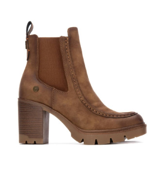Refresh para mujer. 17291502-CAMEL Botines 172915 marrón (37), 8 a 10cm, Cremallera, Casual