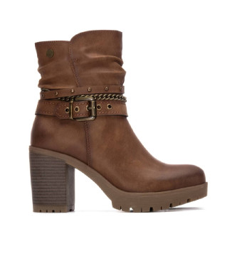 Refresh para mujer. 17291701-CAMEL Botines 172917 marrón (41), 5 a 8cm, Cremallera, Casual
