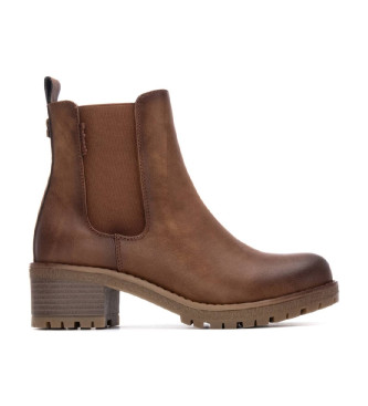 Refresh para mujer. 17291901-CAMEL Botines 172919 marrón (39), 3 a 5cm, Cremallera, Casual