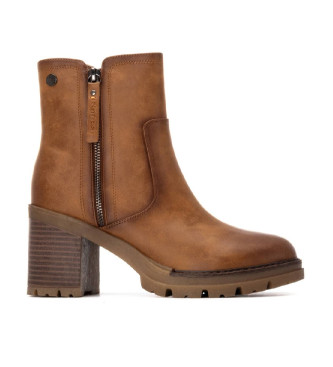 Refresh para mujer. 17297001-CAMEL Botines 172970 marrón (38), 5 a 8cm, Cremallera, Casual